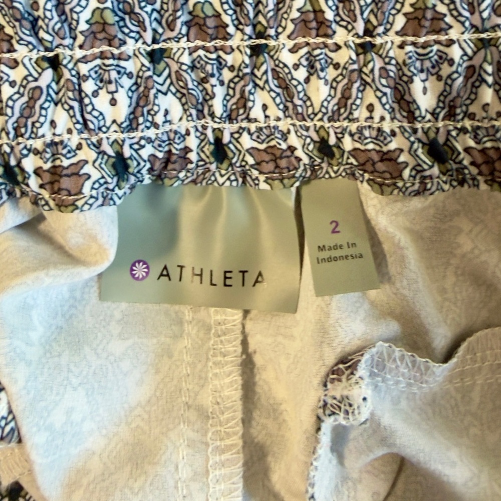 Athleta Women's Printed Drawstring Shorts, 2 Zipper Pockets Size 2 - Picture 6 of 12